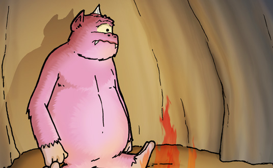 Children's Book illustration of a Monster